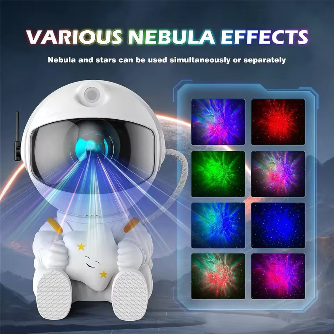 Galaxy Star Projector Night Light Astronaut