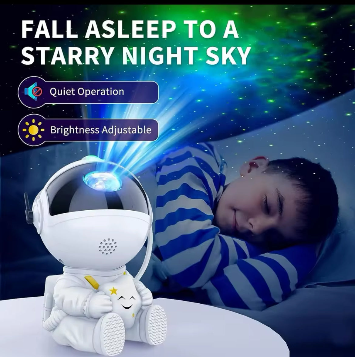 Galaxy Star Projector Night Light Astronaut