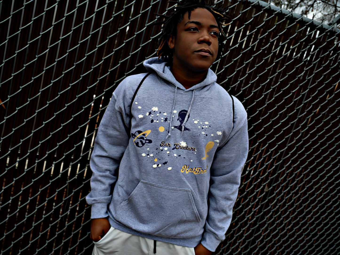 Geeked in grey (Hoodie)(Grey)